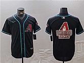 Men's Arizona Diamondbacks Black Team Big Logo Cool Base Stitched Baseball Jersey,baseball caps,new era cap wholesale,wholesale hats